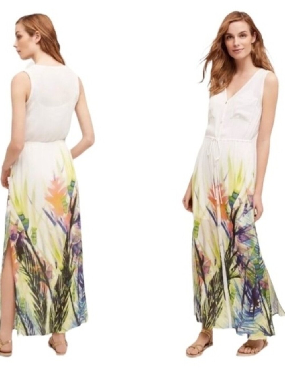 Anthropologie Mermaid Watergarden Beach Dress Size XS